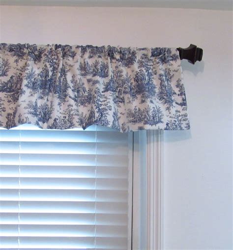 navy blue valance|navy blue toile valance.